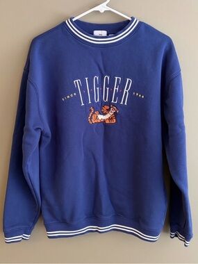 Disney Navy Blue Tigger Crewneck Sweatshirt